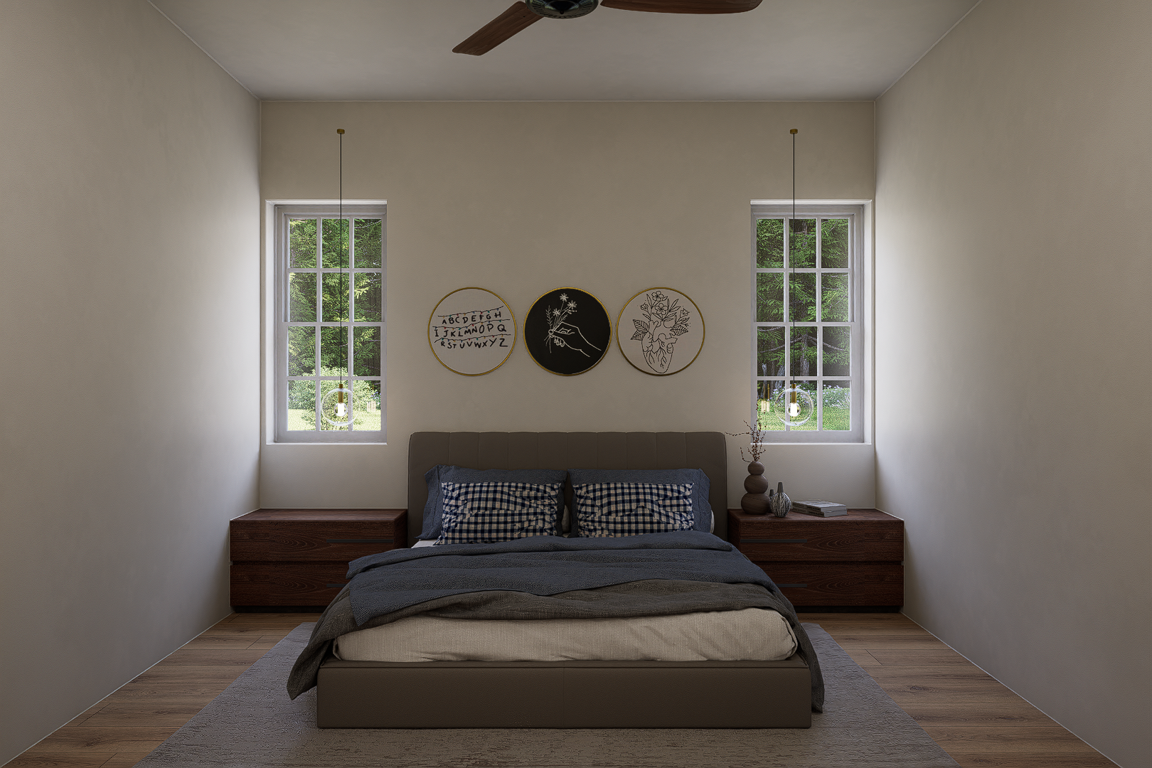 Primary bedroom rendering