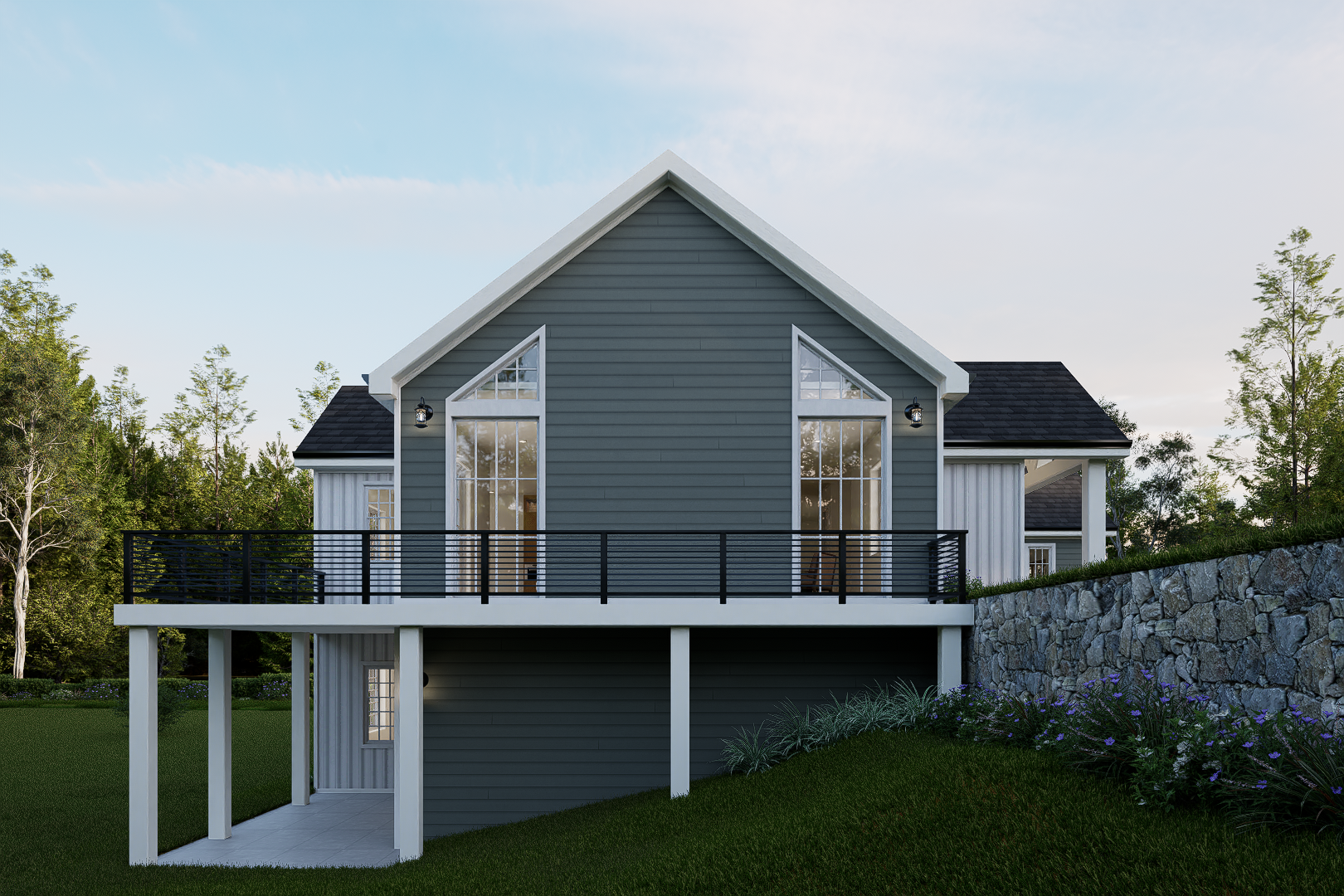 Exterior deck side