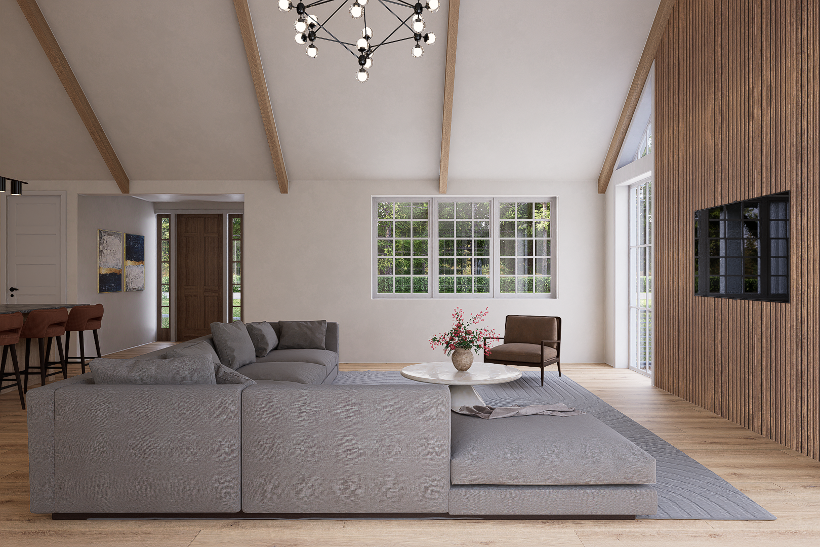 Living room toward entry rendering