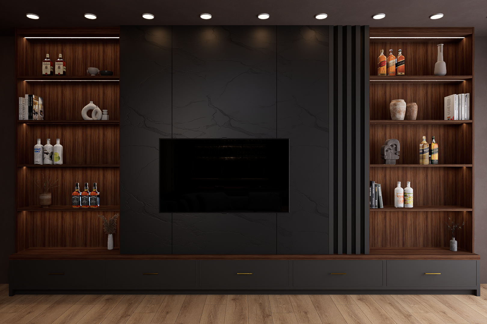 Media wall rendering